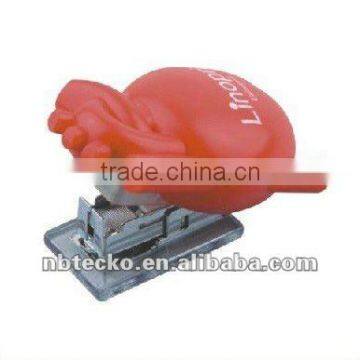 Promotional mini heart shape plastic stapler