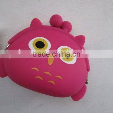 Owl Design Silicone Purse/Heart-Shaped Coin Purse photo-2
