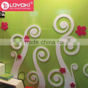 Original Design Home Accessories 3d Wall Decoration Wall Sticker Creative Wood Flower Wall Murals Home Decor photo-5