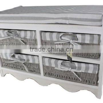 Entryway Storage Cabinet Bench Seat Hallway Furniture White Organizer New