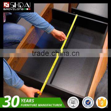 Contemporary Wooden Double Bed Frame Designs With Storage B-814 photo-6