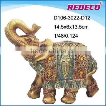 Custom Made Colorful Polyresin Elephant Sculpture