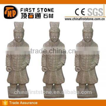 MGP256 Antique Stone Chinese Warrior Statue