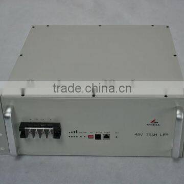 48v 75ah LiFePO4 battery for telecom back up power/UPS