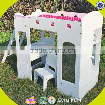 Wholesale Kids Toy Double-deck Children Toy Wooden Doll Bed W06B039 photo-2