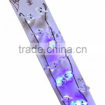 Halloween Decoration Led Light up Flashing Skull Necklace photo-2