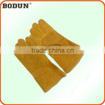 A2006 14" electric yellow leather welding glove