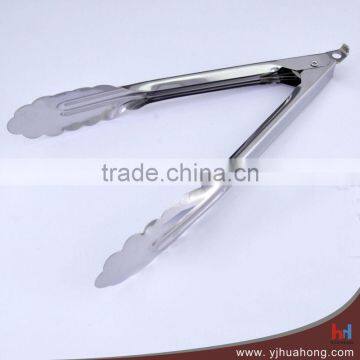 9" High Quality Locking Stainless Steel Food Tongs photo-2