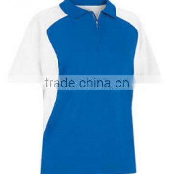 White-Blue Polo Shirt Made of 100% Cotton