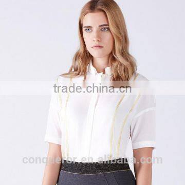 Hot 2015 Cotton Shirt With Taps Casual Woman Wear WMST03 photo-2