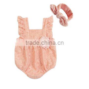 fashion newborn baby clothes girl's romper cotton sleeveless baby lace romper