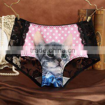 Fancy cat underwear low waist sexy women panties