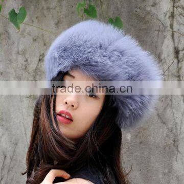 CX-E-17 Women's Fur Headbands Genuine Fox Fur Neck Warmer