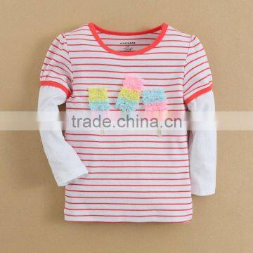 2014 baby clothing 100 cotton t shirt kids long sleeve