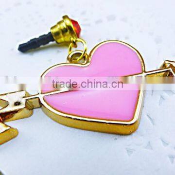 OEM Fashion 2d/3d Heart Cell Phone Earphone Anti Dust Plug for Iphone/Samsung/htc/ipad photo-5