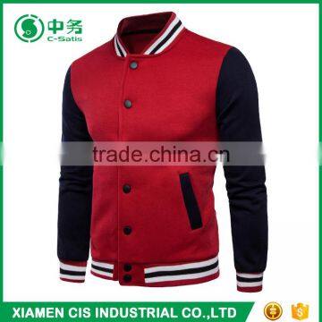New Pattern Custom Logo Sailor Collar Couple Unisex Cotton Fleece Varsity Jacket photo-3