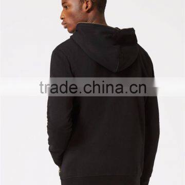 Plain Black Half Zip Classic Fit Hoodie With Zipper Pockets Front Blank Men Sweatshirt With Custom Tags photo-3