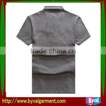 Wholesale Good Quality Low Price Dark Gray Polo Neck Pique Plain Color Polo Shirt photo-5