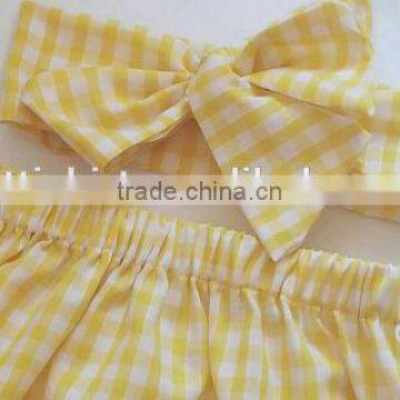 Hot Sale Summer Party Wear Baby Mini Cotton Skirt Matching Headband photo-3