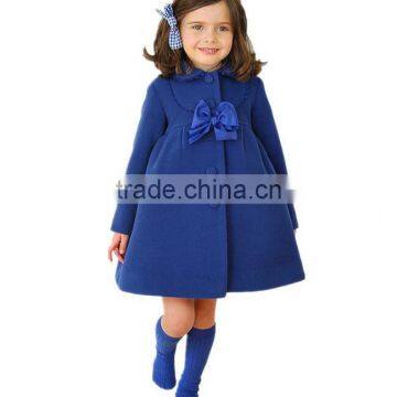 Zm50343b Winter New Style Children Clothes Girls Wholesale Bowknot Kid Coat photo-2