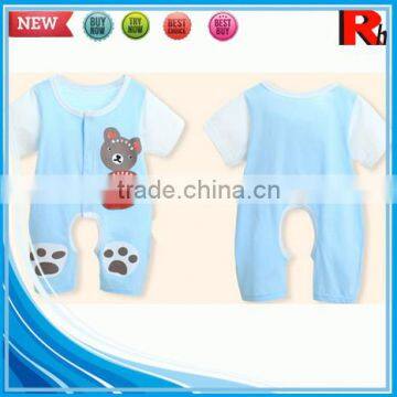 China Short Sleeve Printing Cotton Funny Cute Design Pretty Organic Price Wholesale Baby Clothes
