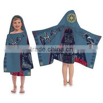 Colorful Printed Cape-style Hooded Towel Poncho Pattern and Custom Kids Hooded Poncho Terry Towel photo-3