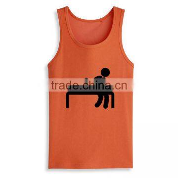 Latest Top Design Wholesale Silk Screen Funny Printed Bulk Open Side Tank Top photo-4