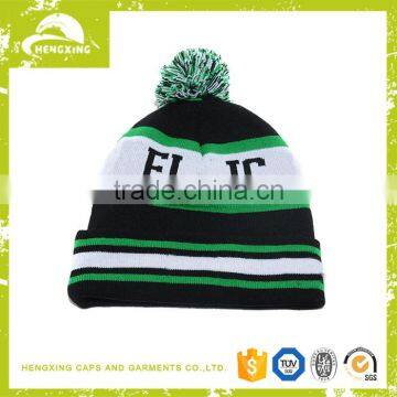 Custom Print Wooly Hat With Bobble,winter Pom Poms Decorate Beanie Hat photo-4