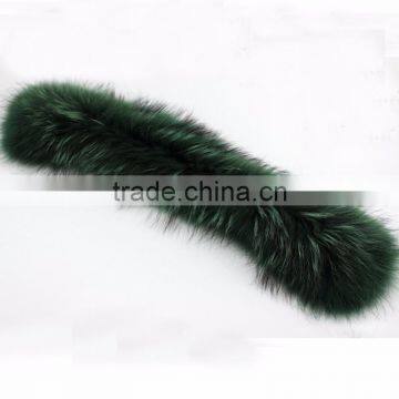 Myfur Natural Animal Fur Dyed Long Size Raccoon Fur Collar Hooded for Winter Coat photo-3