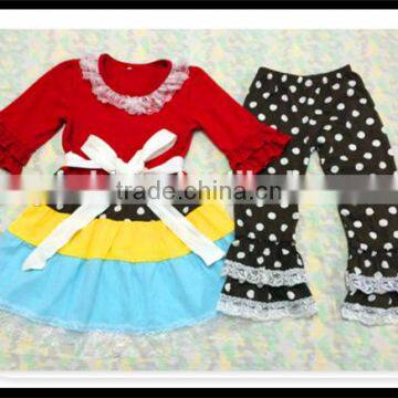 Easter Day Spring Ruffle Baby Girl Matching Stripe Red Lucky Cute Baby Girl Remake Cotton Vintage Remake Outfit photo-6