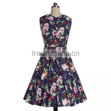 Walson Womens Ladies New Floral Vintage 1950s Rockabilly Vintage Tea Dress photo-3