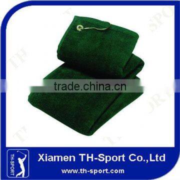 With Hook Thick Green Golf Club Towel