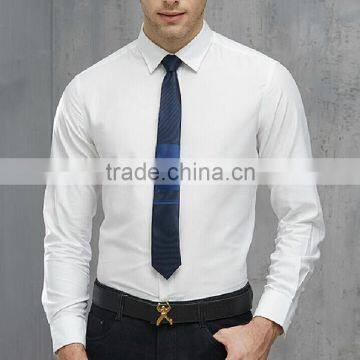 Wholesale Plain White 100% Cotton Shirts for Men Classic Men's Suit Shirts White photo-2