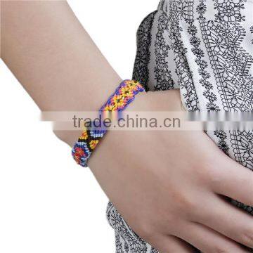 Unique Design Braiding Cord Multicolor Pattern Cotton Boho Chic Bracelets photo-3