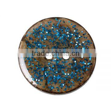 Wholesale Scrapbooking Round Natural Two Holes Enamel 25.0mm Coconut Shell Sewing Button photo-3