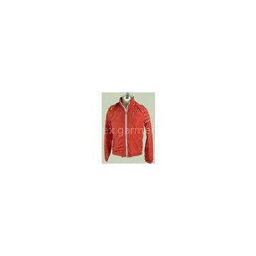 Anti Pilling / Windproof Custom Sport Jackets Orange For Men