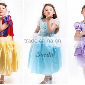 Hot sale cinderella dress girls party dress beautiful wedding princess dress for Girls Delicate Kids