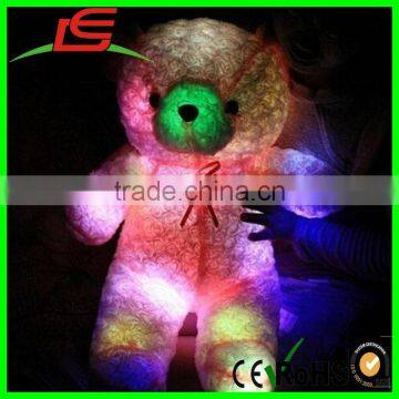 wholesale romantic animal plush toys teddy bear with led light up change color