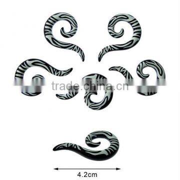 Fashion Body Piercing Jewelry Acrylic Fake Ear Expander,Stainless Steel Body Jewelry Ear Taper Piercing Fake Ear Expander
