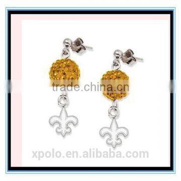 FACTORY PRICE Handmade Cheap Fashion Wholesale Earring Double Ball photo-1