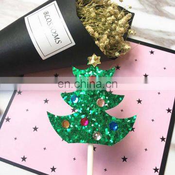 New Flamingo/Paige Pig/Deer/Christmas Tree Felt Cupcake Toppers Party Cake Decorations photo-6