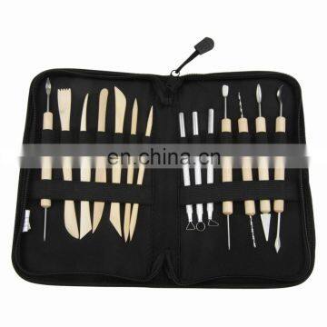 High Quality Wooden Metal Pottery sculpting carving Clay Modeling Tools 14 PC