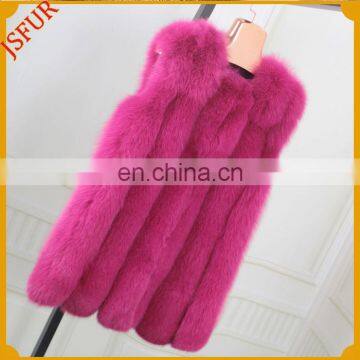 2016 Wholesale Chinese Fluffy Fox Fur Strip Custom Fur Vest