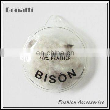 custom logo down feather label