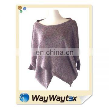 OEM Fall fashion design fancy yarns knitting women sweater