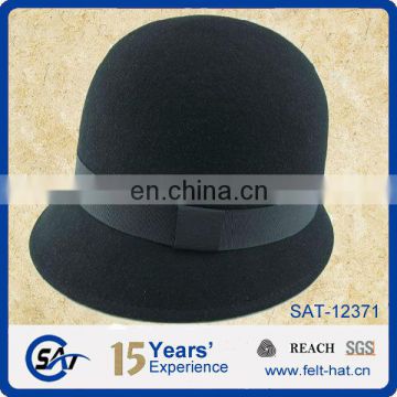 black wool felt bowler hat for debutante