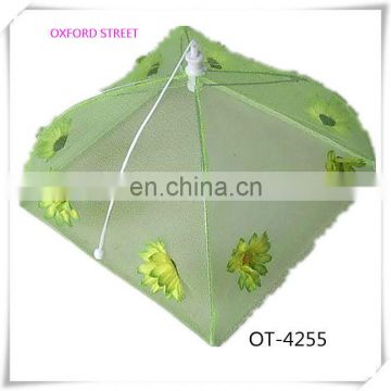 Green flower mesh food plate cover