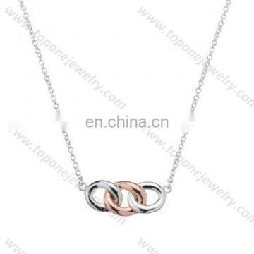 2017 newest high quality unique stainless steel couple chain necklace