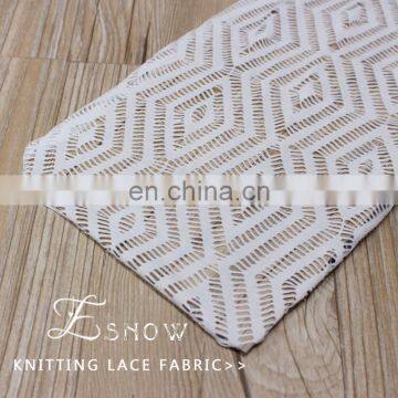 2016 China Wholesaler High Quality Spandex Hollow-out Knitting Lace Fabric for Clothing