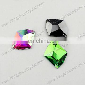 Colorful sew on dysmorphism crystal rhinestones for garment